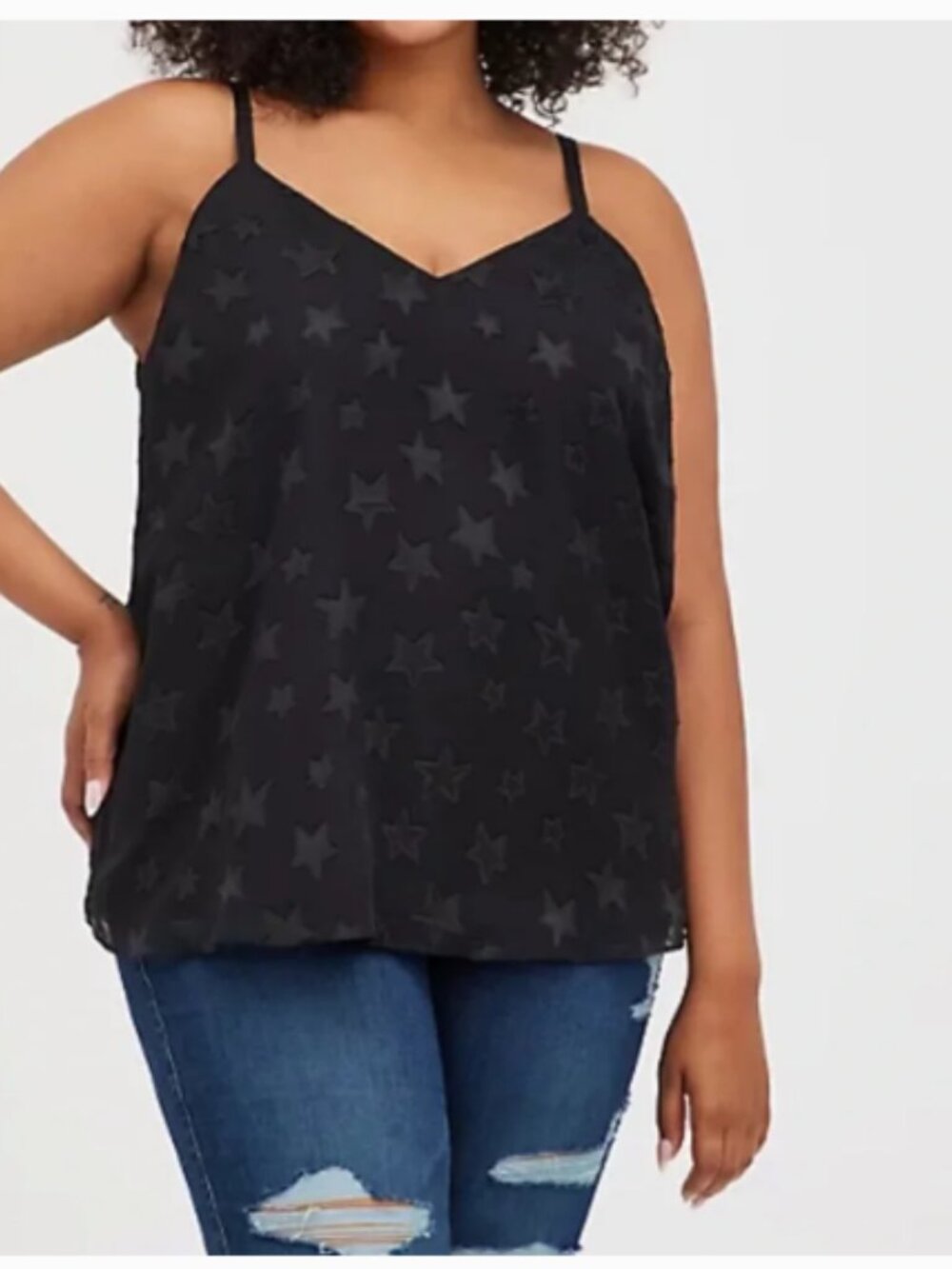 Torrid Sophie Swing Black Star Tank in 4